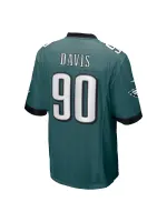 Men's Philadelphia Eagles Jordan Davis Nike Green Player Game Jersey