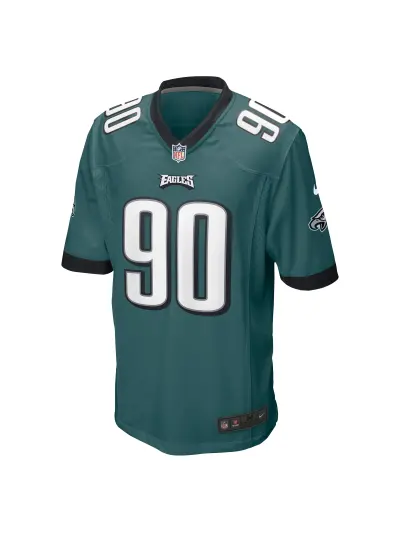 Men's Philadelphia Eagles Jordan Davis Nike Green Player Game Jersey 02