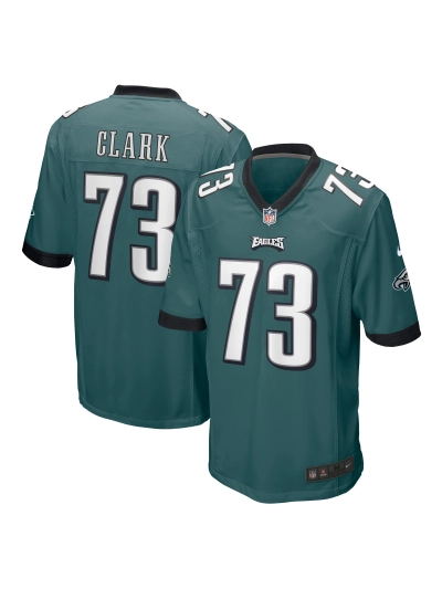 Men's Philadelphia Eagles Le'Raven Clark Nike Midnight Green Game Jersey 01