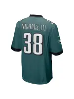 Men's Philadelphia Eagles Lew Nichols III Nike Midnight Green Game Jersey
