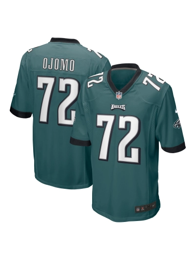 Men's Philadelphia Eagles Moro Ojomo Nike Midnight Green Team Game Jersey 01
