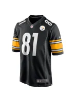 Men's Pittsburgh Steelers Scotty Washington Nike Black Game Jersey