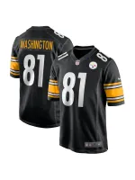 Men's Pittsburgh Steelers Scotty Washington Nike Black Game Jersey