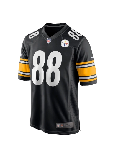 Men's Pittsburgh Steelers Pat Freiermuth Nike Black Game Jersey 02