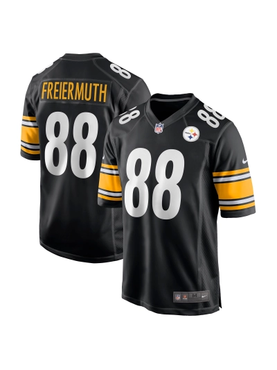 Men's Pittsburgh Steelers Pat Freiermuth Nike Black Game Jersey 01