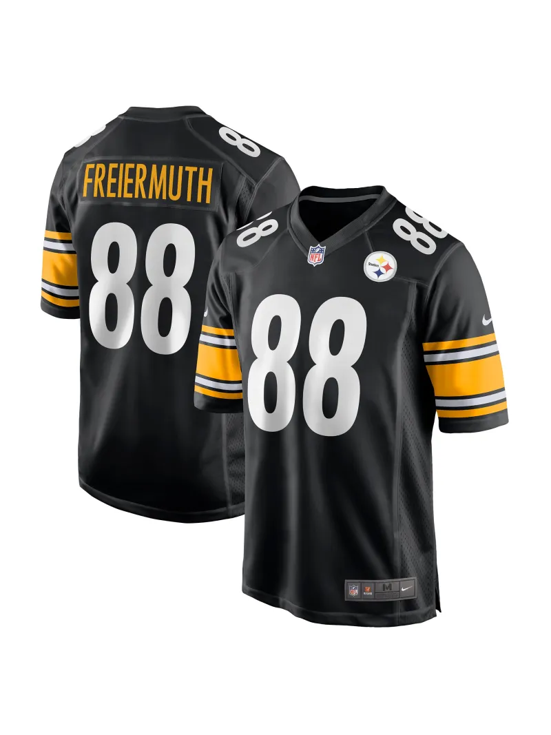 Men's Pittsburgh Steelers Pat Freiermuth Nike Black Game Jersey