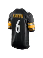 Men's Pittsburgh Steelers Pressley Harvin III Nike Black Game Jersey