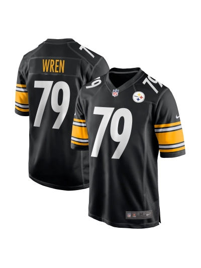 Men's Pittsburgh Steelers Renell Wren Nike Black Game Jersey 01