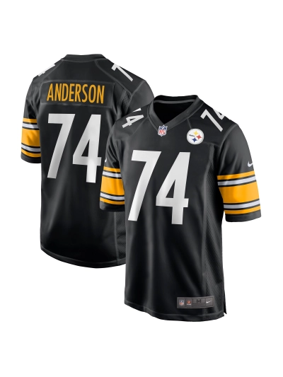 Men's Pittsburgh Steelers Spencer Anderson Nike Black Game Jersey 01