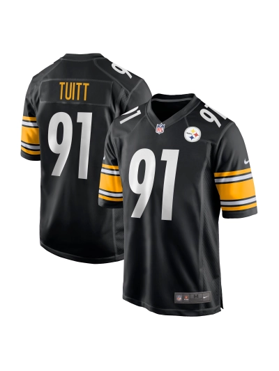 Men's Pittsburgh Steelers Stephon Tuitt Nike Black Game Team Jersey 01