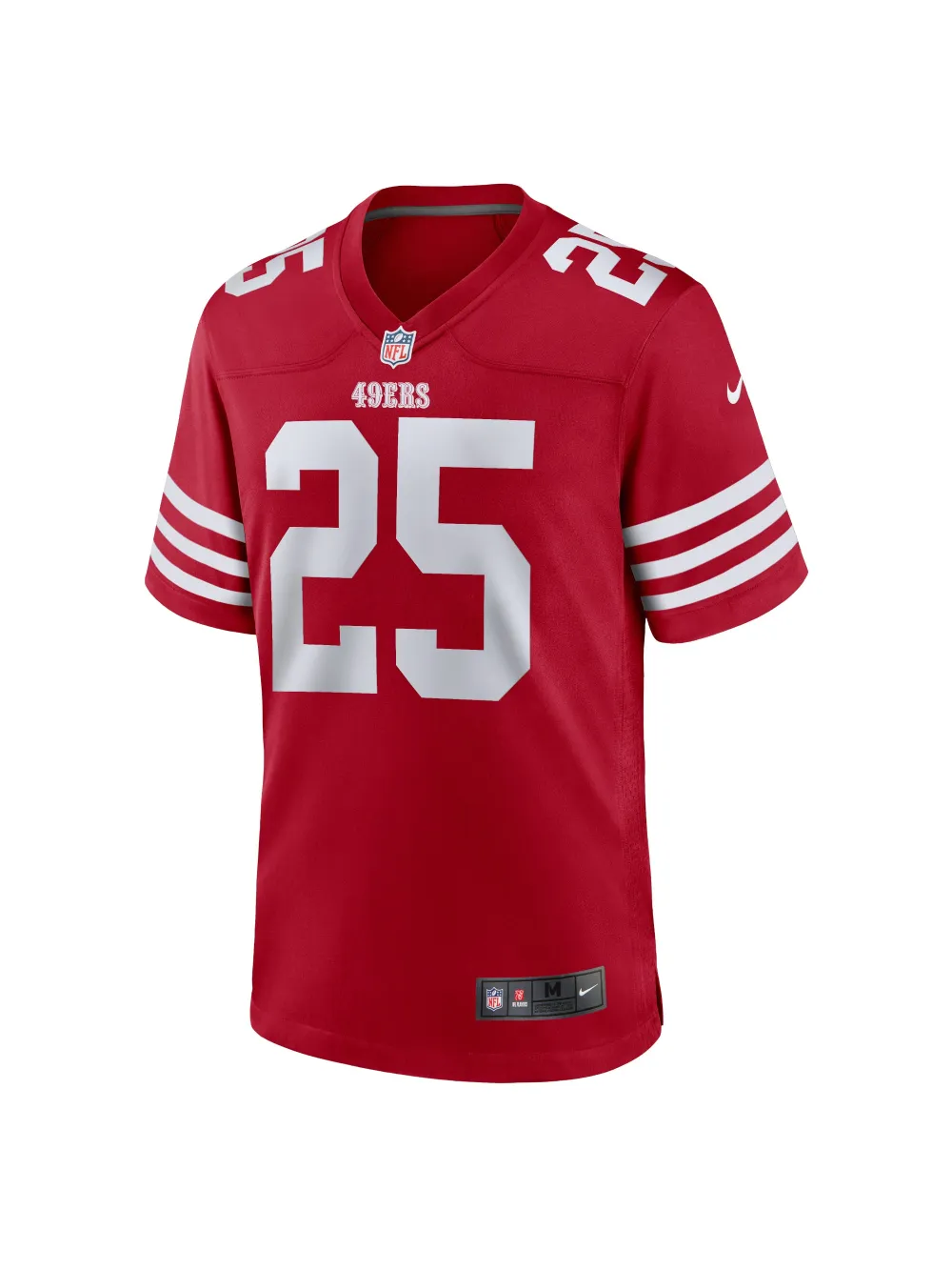 Men's San Francisco 49ers Elijah Mitchell Nike Scarlet Team Player Game Jersey