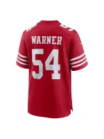 Men's San Francisco 49ers Fred Warner Nike Scarlet Player Game Jersey