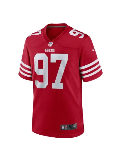 Men's San Francisco 49ers Nick Bosa Nike Scarlet Team Game Jersey 02