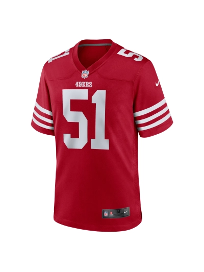 Men's San Francisco 49ers Robert Beal Jr Nike Scarlet Game Jersey 02