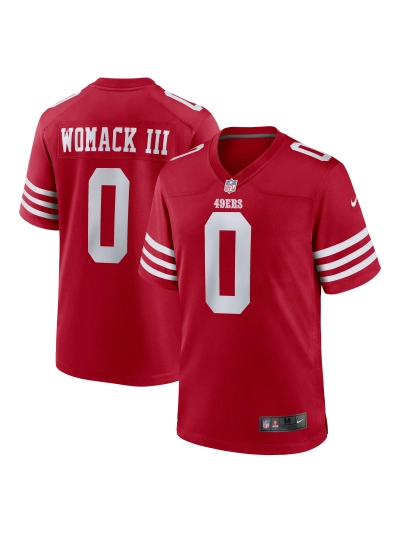 Men's San Francisco 49ers Samuel Womack III Nike Scarlet Game Jersey 01