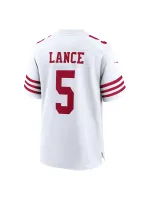 Men's San Francisco 49ers Trey Lance Nike White Player Game Jersey