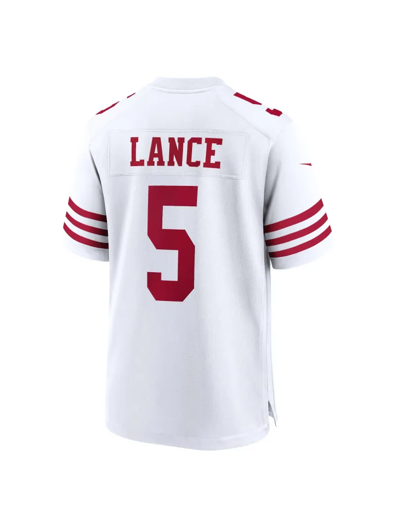 Men's San Francisco 49ers Trey Lance Nike White Player Game Jersey
