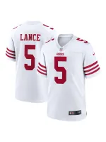 Men's San Francisco 49ers Trey Lance Nike White Player Game Jersey