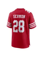 Men's San Francisco 49ers Trey Sermon Nike Scarlet Player Game Jersey
