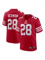 Men's San Francisco 49ers Trey Sermon Nike Scarlet Player Game Jersey