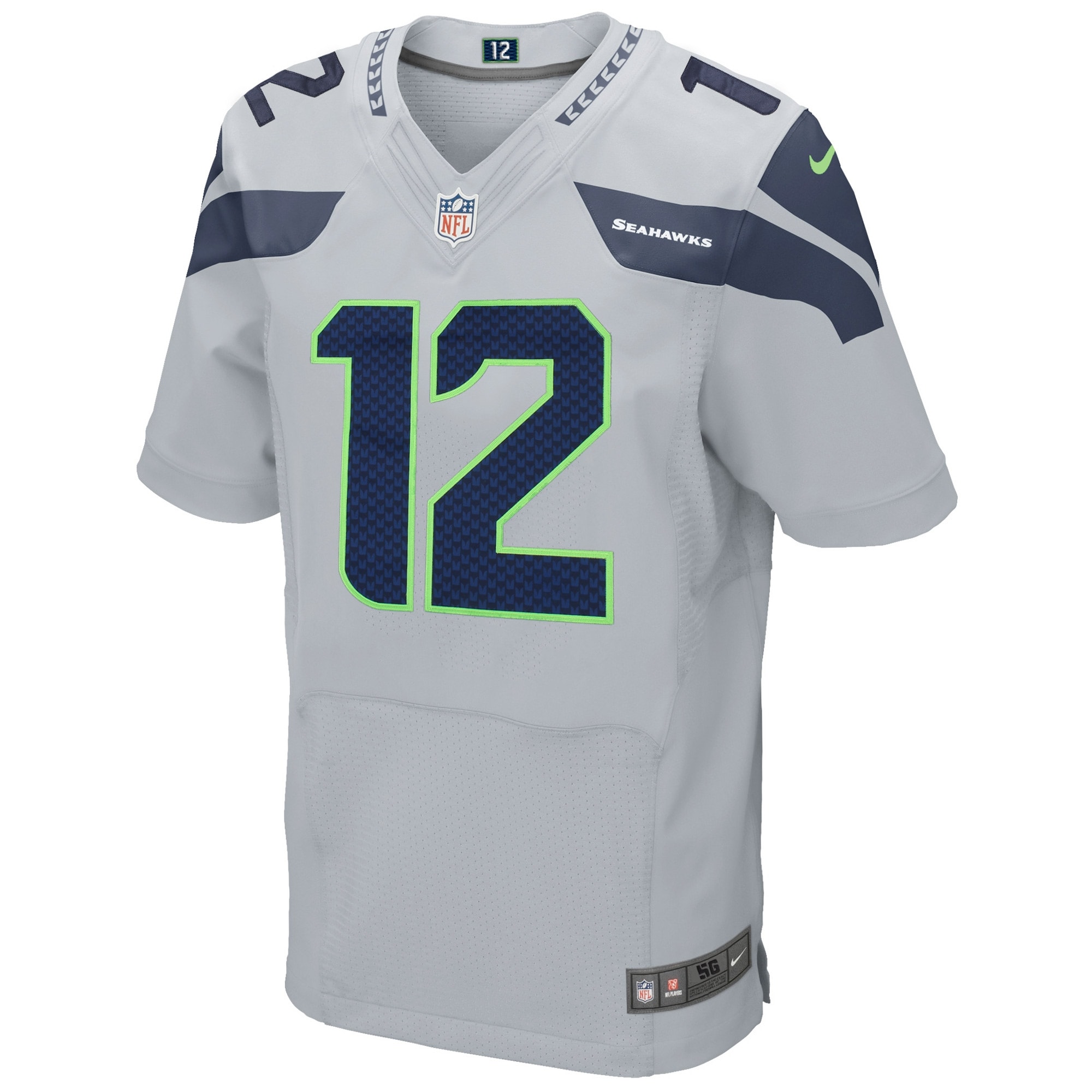 Men's Seattle Seahawks 12s Nike Gray Elite Jersey