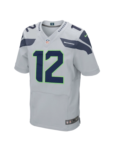Men's Seattle Seahawks 12s Nike Gray Elite Jersey 02