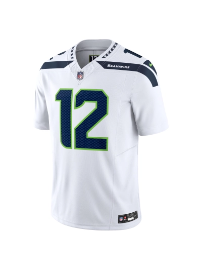 Men's Seattle Seahawks 12s Nike White Elite Jersey 02