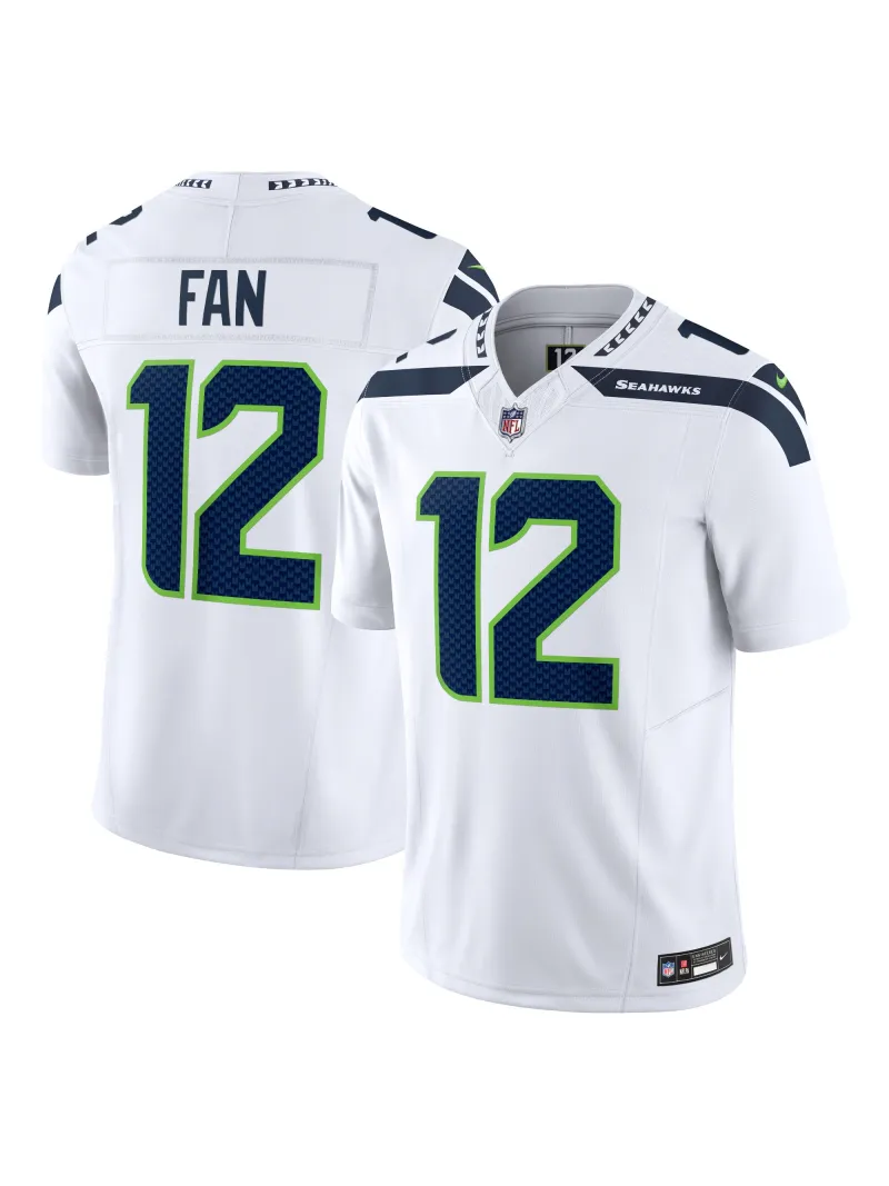 Men's Seattle Seahawks 12s Nike White Elite Jersey