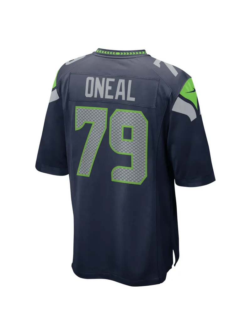 Men's Seattle Seahawks Raiqwon O'Neal Nike College Navy Team Game Jersey