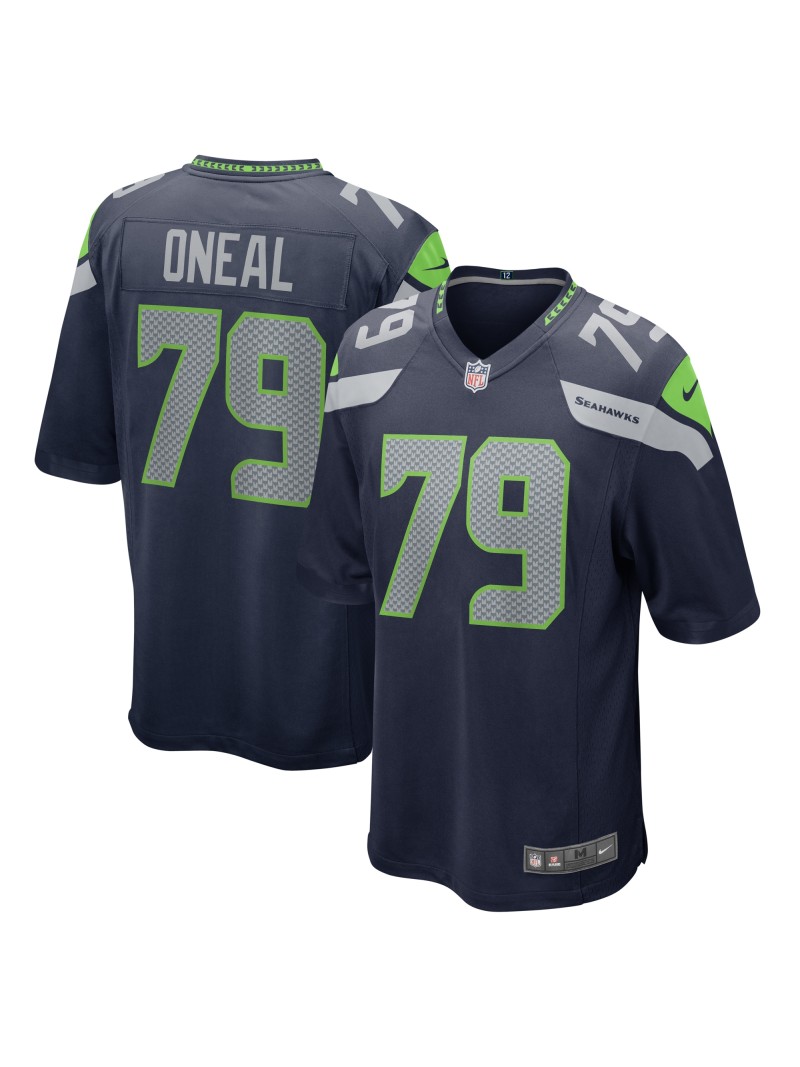 Men's Seattle Seahawks Raiqwon O'Neal Nike College Navy Team Game Jersey