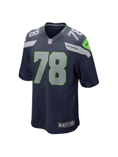 Men's Seattle Seahawks Stone Forsythe Nike College Navy Game Jersey 02