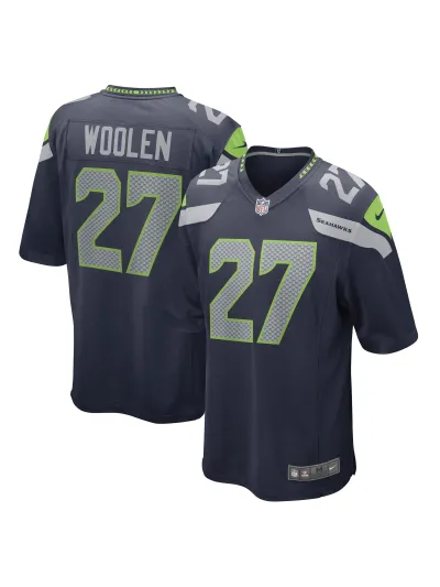 Men's Seattle Seahawks Tariq Woolen Nike College Navy Game Player Jersey 01