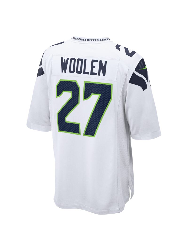 Men's Seattle Seahawks Tariq Woolen Nike White Game Player Jersey