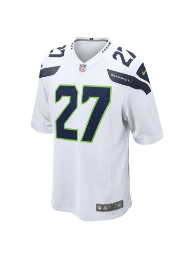 Men's Seattle Seahawks Tariq Woolen Nike White Game Player Jersey 02