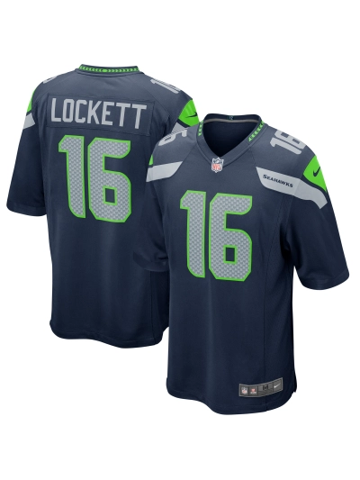 Men's Seattle Seahawks Tyler Lockett Nike College Navy Game Jersey 01