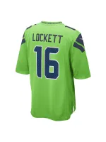 Men's Seattle Seahawks Tyler Lockett Nike Neon Green Game Jersey