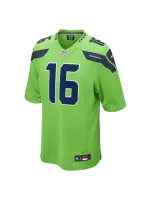 Men's Seattle Seahawks Tyler Lockett Nike Neon Green Game Jersey