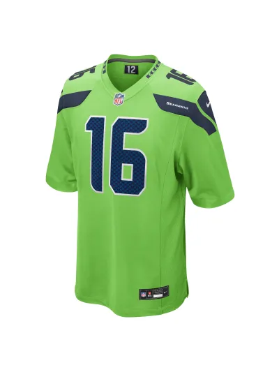 Men's Seattle Seahawks Tyler Lockett Nike Neon Green Game Jersey 02
