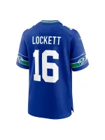 Men's Seattle Seahawks Tyler Lockett Nike Royal Throwback Player Game Jersey