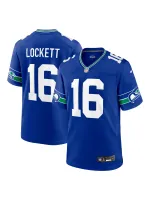 Men's Seattle Seahawks Tyler Lockett Nike Royal Throwback Player Game Jersey