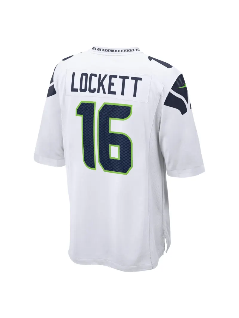 Men's Seattle Seahawks Tyler Lockett Nike White Game Jersey
