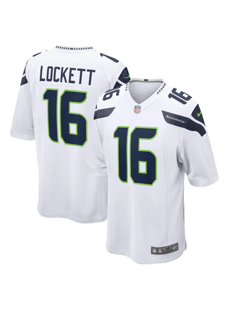 Men's Seattle Seahawks Tyler Lockett Nike White Game Jersey