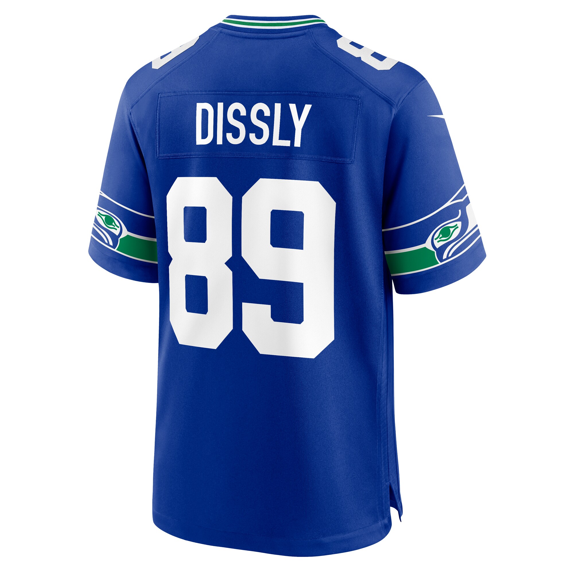 Men's Seattle Seahawks Will Dissly Nike Royal Throwback Player Game Jerse