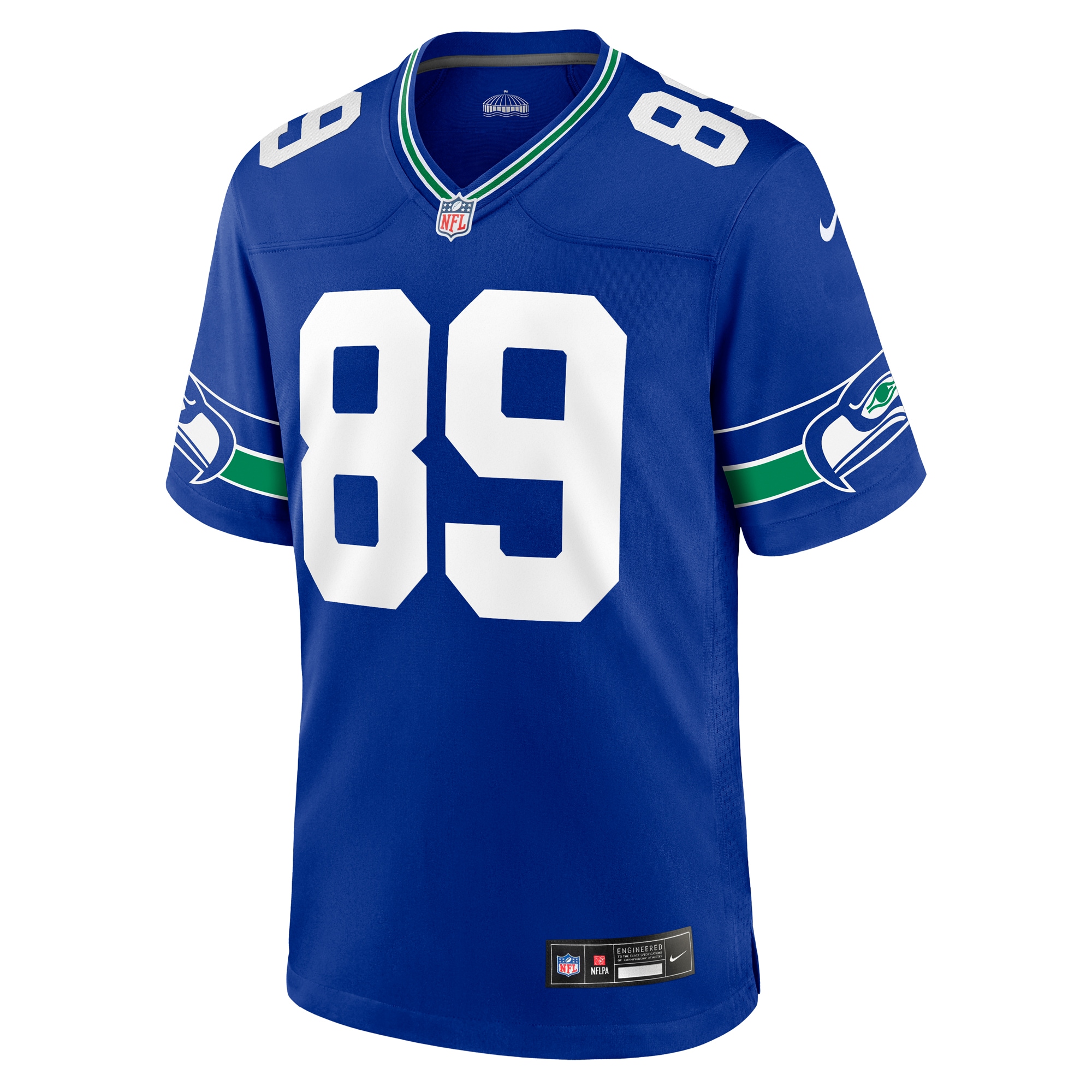 Men's Seattle Seahawks Will Dissly Nike Royal Throwback Player Game Jerse