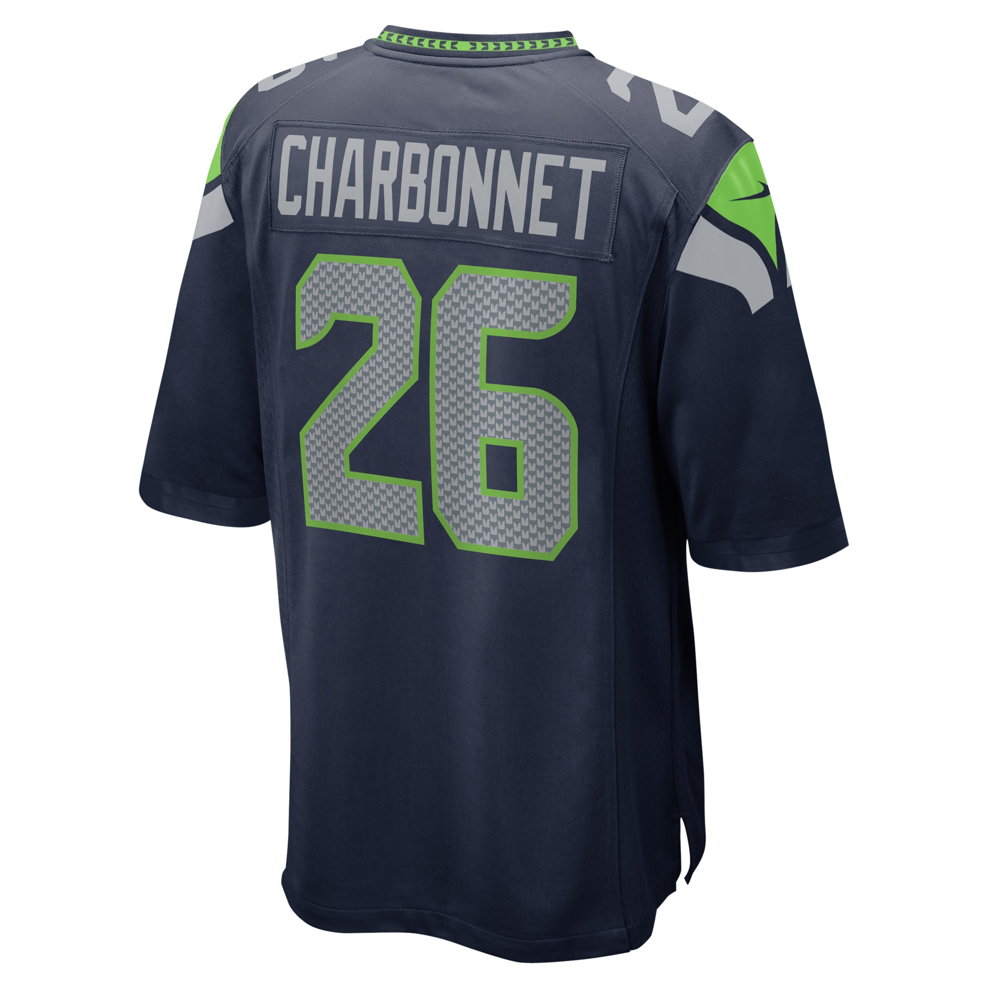 Men's Seattle Seahawks Zach Charbonnet Nike College Navy Game Jersey