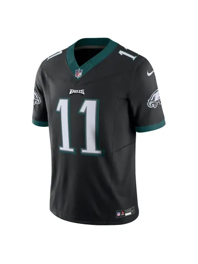 Men's Philadelphia Eagles A.J. Brown Nike Black Vapor F.U.S.E. Limited Jersey 02