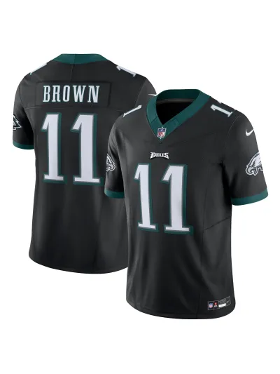 Men's Philadelphia Eagles A.J. Brown Nike Black Vapor F.U.S.E. Limited Jersey 01