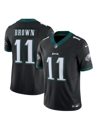 Men's Philadelphia Eagles A.J. Brown Nike Black Vapor F.U.S.E. Limited Jersey 01