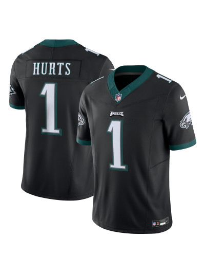Men's Philadelphia Eagles Jalen Hurts Nike Black Vapor F.U.S.E. Limited Jersey 01
