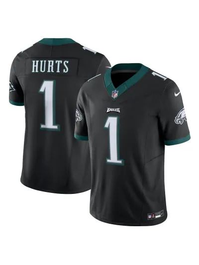 Men's Philadelphia Eagles Jalen Hurts Nike Black Vapor F.U.S.E. Limited Jersey 01